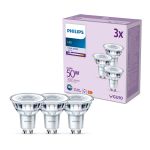 Opakowanie 3x Philips LED Spot GU10 PAR16 5W 390lm 36D - 840 Zimna Biel