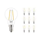 Opakowanie 10x Philips Corepro LED Lustre E14 Piłka Włókno Przezroczysty 2W 250lm - 827 Bardzo Ciepła Biel | Zamienne 25W