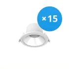 Opakowanie 15x Noxion LED Downlight Apollo 9W 1100lm 60D - 830 Ciepła Biel | 145mm - Aukko 120mm - UGR 